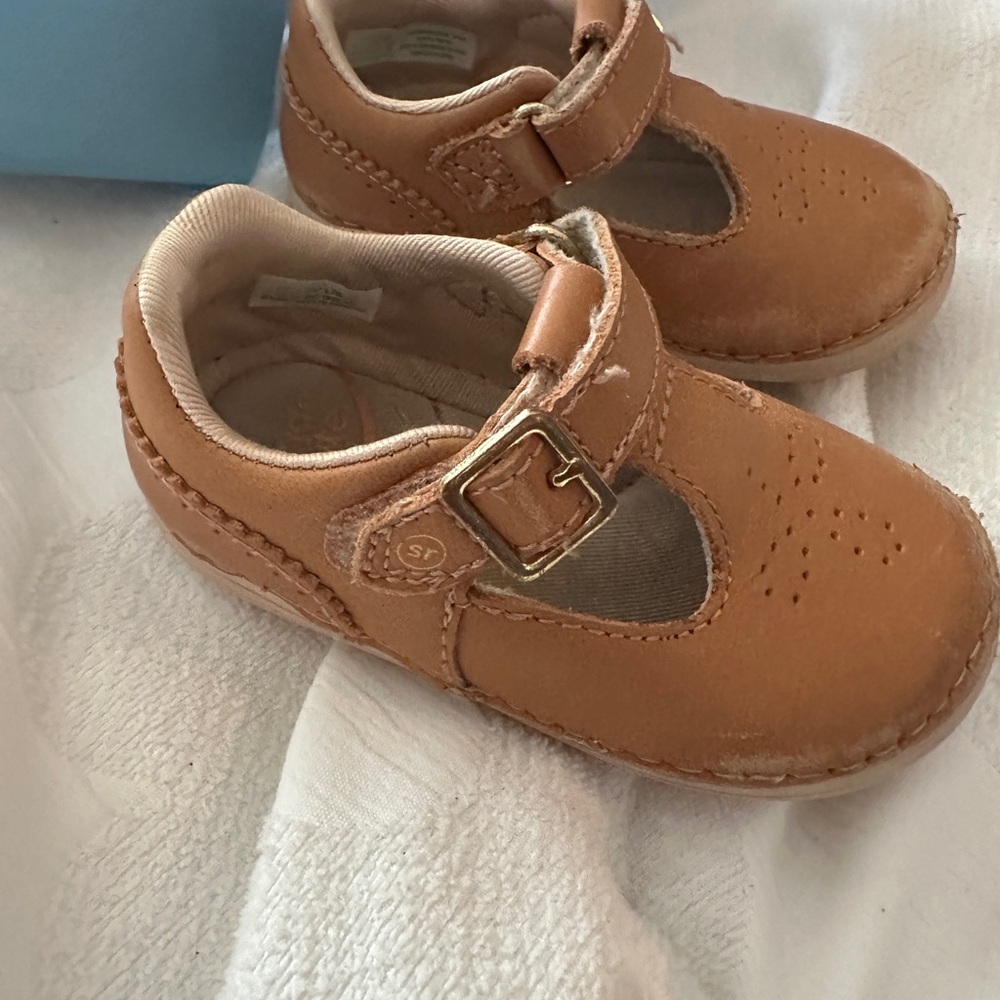 Stride Rite Tan Baby Walker Shoes